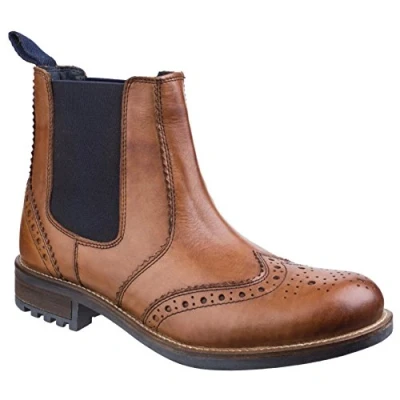 Image of Cotswold Cirencester Chelsea Brogue Mens Tan