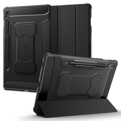 Image of Spigen Rugged Armor Pro Case Compatible with Samsung Galaxy Tab S9 FE (2023) Black