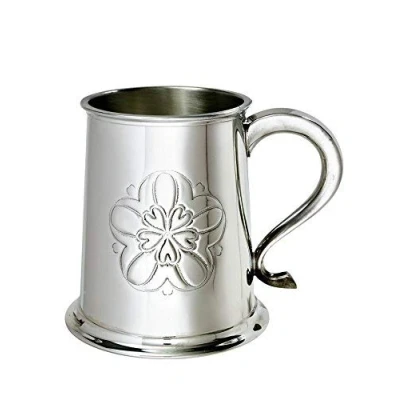 Image of Wentworth Pewter Yorkshire Rose Embossed 1 Pint Tankard