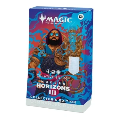 Image of Magic: The Gathering Modern Horizons 3 Commander Deck: Collector’s Edition Creative Energy (100 Card Ripple Foil Deck, 2 Collector Booster Sample Pack + Accessories) (English Version)