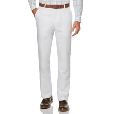 Image of Perry Ellis Men&#039;s Linen Suit Pant Dress, Bright White Twill, 33W x 30L
