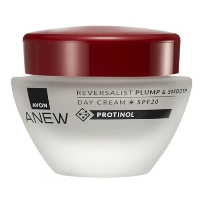 Image of Avon Anew Reversalist Plump &amp; Smooth Day Cream 50ml, SPF20, Designed to Skin, Reduce Fine Lines and Wrinkles, Dermatologically Tested, Cruelty Free