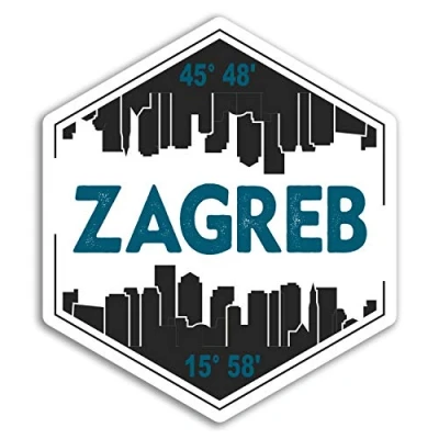 Image of 2 x 10cm Zagreb Croatia Vinyl Stickers Travel Sticker Laptop Luggage #23079 (10cm Wide)