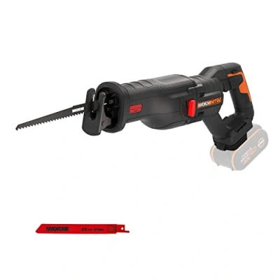 Image of WORX Nitro 18V(20V MAX) Cordless Reciprocating Saw, PowerShare, Brushless, Quick Blade Change, Variable Cutting Speed, 1x Wood and Metal Included, WX516.9