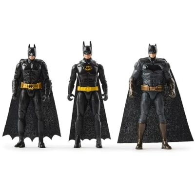 Image of Batman 85th Limited Edition Action Figures 3 Pack, 10 cm, Anniversary Collectible Kids’ Toys for Boys and Girls Aged Up
