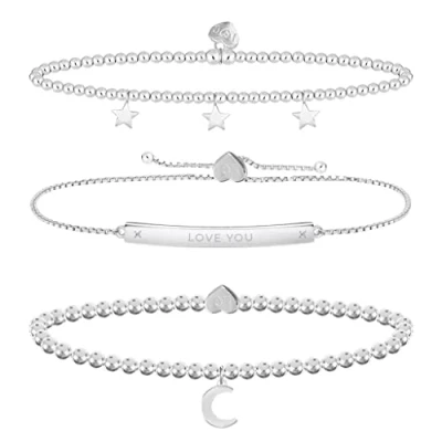 Image of Life Charms Occasion Gift Box Moon &amp; Back bracelets