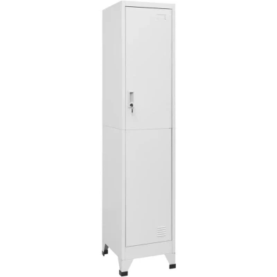 Image of vidaXL Cabinet Metal Locker, Alloy Steel, Gray, Mit 1 Schließfach/38 x 45 180 cm