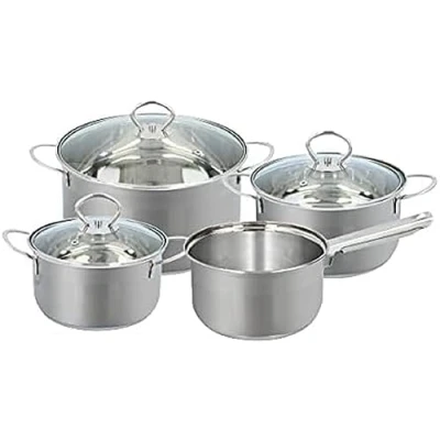 Image of alpina Pots and Pans Set of 4 with 3 Lids