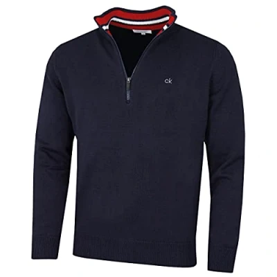 Image of Calvin Klein Golf Mens Cotton Sweater Navy Sport S