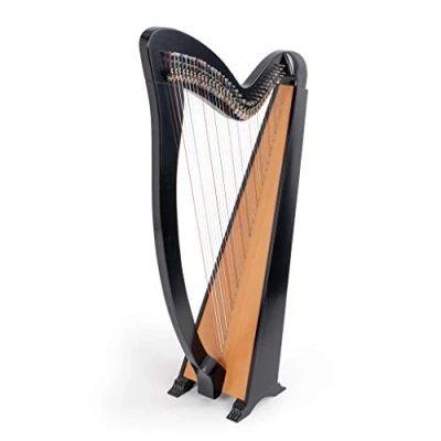 Image of MMX HX36BK celtic harp in black 36 strings, Matt