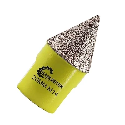 Image of Diamond Beveling Chamfer Bits 20mm SANLEETEK Cone Tile for Shaping Enlarging Grinding Existing Holes in Ceramic Porcelain Marble Granite M14 Thread