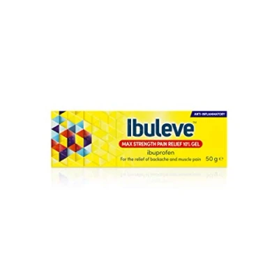 Image of Ibuleve Max Strength Pain Relief 10% Ibuprofen Gel, Maximum Anti Inflammatory for Joint Pain, Sprains, Backache, Muscular Pains and Sports Injuries, 50 g