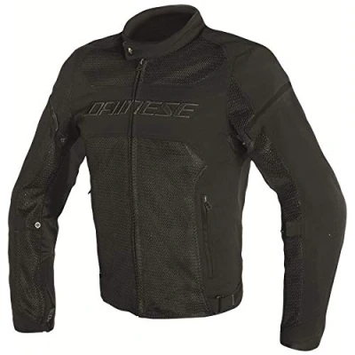Image of Dainese Unisex Air Frame D1 Tex Motorcycle Jacket for Summer with Removable Windproof Liner, Black/Black/Black, 48 EU
