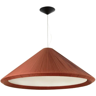 Image of Hue 4 Light Large Dome Ceiling Pendant Burgundy, E27