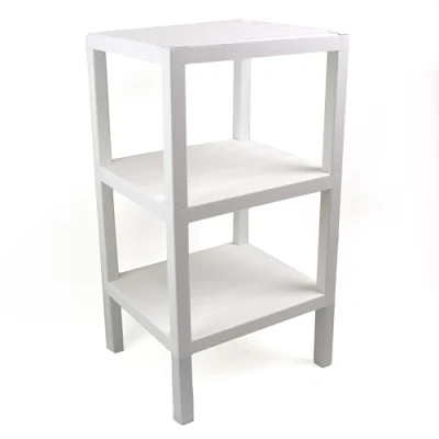 Image of DIVCHI 3 Tier Side End Table Nightstand Coffee Tables Storage Bedside Office Living Room Bedroom Small Narrow Space Sofa (White)