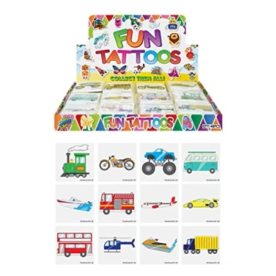 Image of HENBRANDT Temporary Tattoo&#039;s TRANSPORT 12 x 6 packs = 72 Tattoos supplied
