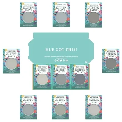 Image of Rust Oleum Garden Paint in Gloss Finish Dusky Greys Tester Box