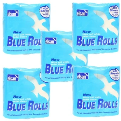 Image of Elsan Blue 20 x Dissolvable Toilet Loo Rolls Caravan Motorohome Bulk Buy