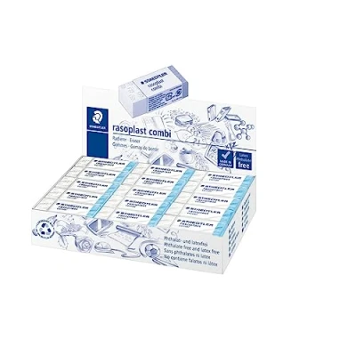 Image of Staedtler 526BT30 Rasoplast Combi Eraser for Ink and Graphite Pack of 30