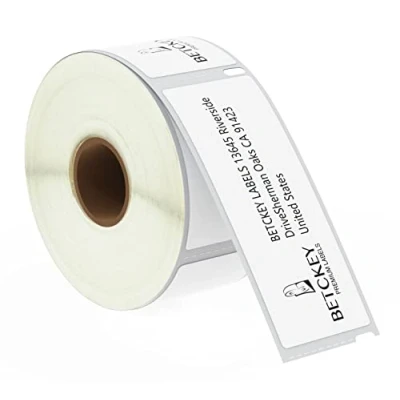 Image of BETCKEY 1 Roll 99012 Self Adhesive Labels Compatible with DYMO S0722400, 36mm x 89mm, 260 Large Address Using for LabelWriter 450 &amp; 4XL