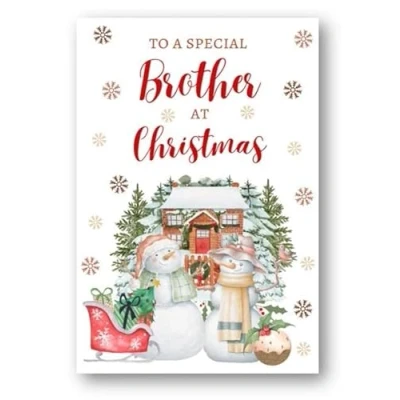 Image of Second Ave Brother Christmas Snowmen Winter Xmas Holiday Festive Greetings Card