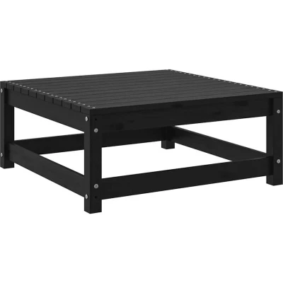Image of vidaXL Garden Footstool 70x70x30 cm Black Solid Wood Pine