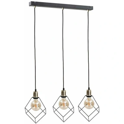Image of Ruben Bar Pendant Ceiling Light Gold, 60cm, 3x E27