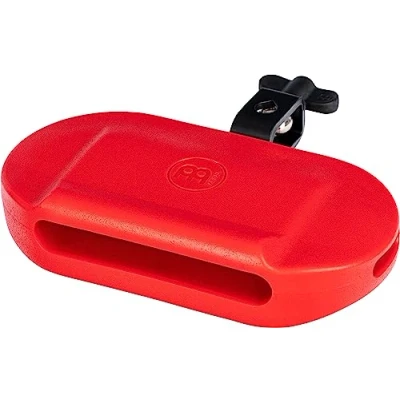 Image of Meinl Percussion Low Pitch Block Drum Set Accessory With Mounting Clamp Sound PE Plastic, Red (MPE4R)