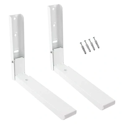 Image of SPARES2GO Extendable Wall Mounting Brackets compatible with Bosch Microwave (White)