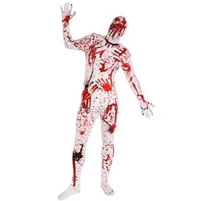 Image of Bloody Skin Suit Overkill Costume Unisex Halloween Fancy Dress Large