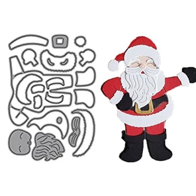 Image of Wudaizhi Santa Claus Metal Cutting Christmas Scrapbooking Die Cut Stamps Decoration Diy Embossing Stencil Album Card