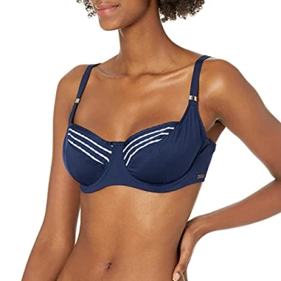 Image of Fantasie San Remo Balcony Bikini Top Ink Blue 36FF