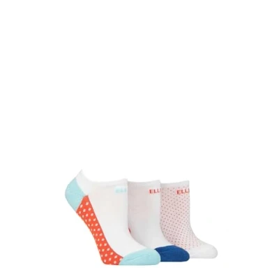 Image of Elle Cushioned No Show Socks Ladies Soft Breathable Bamboo Invisible Low Cut Multipack of 3 Mandarin 4 8