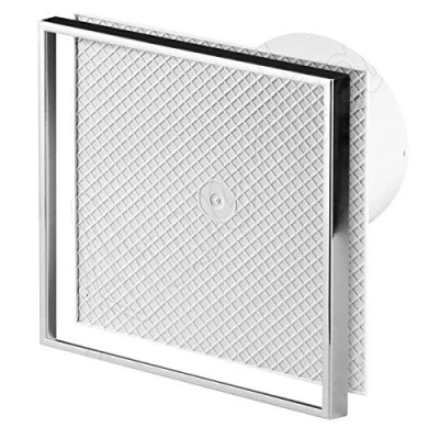 Image of Wall Ceramic Tile Bathroom Kitchen Extractor Fan 100mm Diameter with Pull Cord