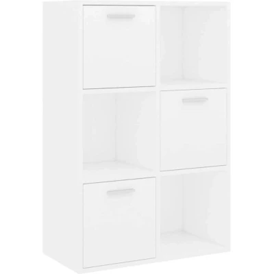Image of vidaXL Storage Cabinet White 60x29.5x90 cm Engineered Wood