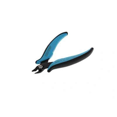 Image of GEDORE Miniature Electronics Side Cutters for 1.3mm Copper Wire or 1.0mm Medium Hard Wire, Steel, Black/Blue