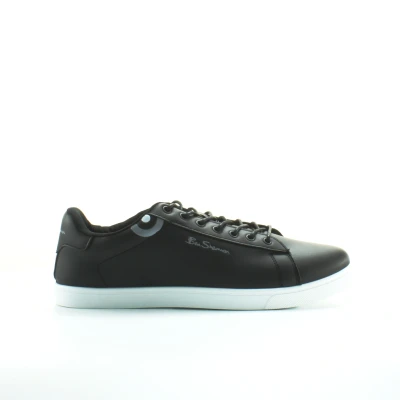 Image of Ben Sherman Ground Synthetic Black Low Lace Up Mens Trainers BEN3192 120