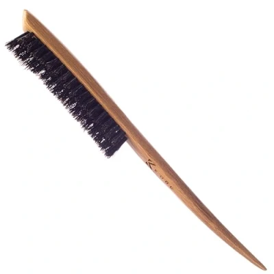 Image of Kobe Bamboo Back Combing Brush Teasing For Long Hair 100% Natural Boar Bristle Ideal Smoothing &amp; Detangling Professional Stylists, Salons Home Use
