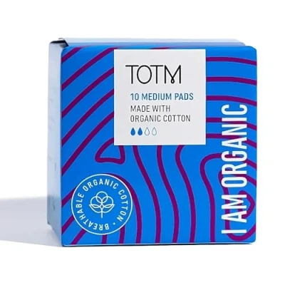 Image of TOTM Organic Cotton Day Pads, Pack of 10