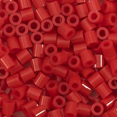 Image of Vaessen Creative Fuse Beads, Red, Set of 1100 Pieces for DIY Crafts with Kids, Making Jewelry, Homemade Decorations and Other Crafty Ideas, Reddish Brown, 5mm