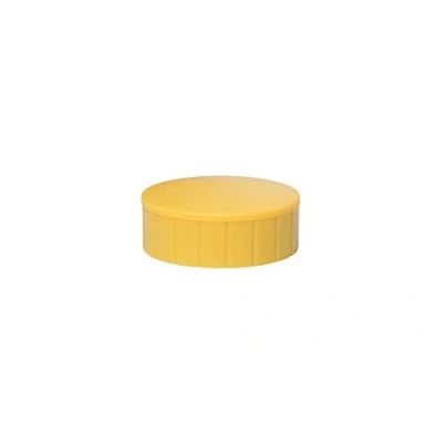 Image of 10 x Yellow Strong Plastic 2.5 kg Pull Round Magnet 38mm 15.5mm