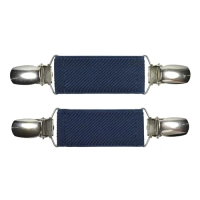 Image of Olata Women&#039;s Elasticated Cinch Clip/Cardigan Clip for Clothing Pack of 2. Blue (Silver Clips)