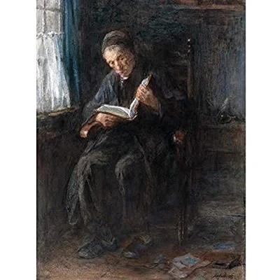 Image of Artery8 Jozef Israels The Rabbi Religion Painting Art Print Canvas Premium Wall Decor Poster Mural