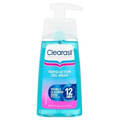 Image of Clearasil Ultra Rapid Action Gel Wash, Unblock Pores For A Visibly Clearer Skin, Remove Dirt, Oil &amp; Spots, 150 ml (Pack of 1)