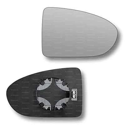Image of Less4spares Replacement Wing Mirror Glass Right Compatible with Nissan Qashqai 2006 2013 CLIP ON Driver Off side Heated Convex