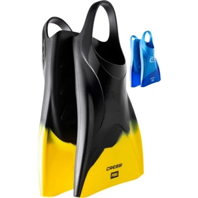 Image of CRESSI Adult Swim Fins Flexible Silicone for Comfortable and Durable Use, Black/Yellow, 45/47 Pura: Designed in Italy