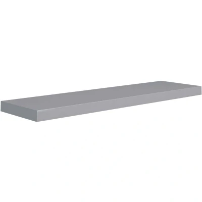 Image of vidaXL Floating Wall Shelf Grey 90x23.5x3.8 cm MDF