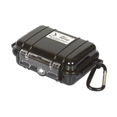 Image of PELI 1020 Micro, Watertight Case to Protect Small Belongings, IP67 Rated, 1L Capacity, Made in US, Black/Black Liner