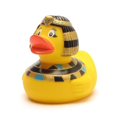 Image of Duckshop I Cleopatra Rubber Duck, Squeaky Length: 7.5 cm, Includes Bath Duck Keyring in Set
