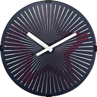 Image of NexTime Wall Ø 30 cm Plastic Clock Red &#039;Motion Star, 30cm